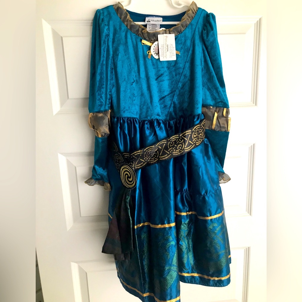 DISNEY STORE MERIDA Princess Dress Costume Size Small